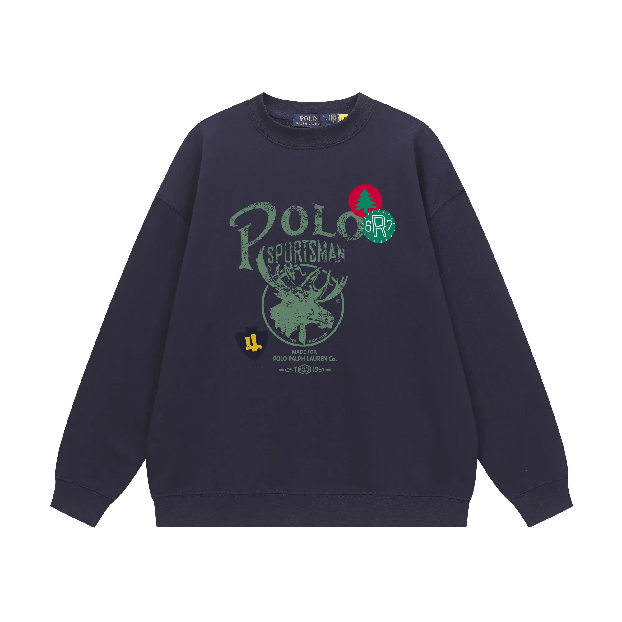 P200 Long-term stock] RalphLauren/Ralph Lauren 2025 autumn and winter new bear letter print 420g heavy large terry sweatshirt Ralph Lauren's age-reducing item, the coat fabric is made of 85% cotton ➕15% polyester, which not only retains the softness, comfort and breathability of cotton, but also adds the wear resistance and wrinkle resistance of polyester fiber, making the clothes more durable and easy to care for. Even in slightly cooler weather, you won't feel stuffy when wearing it. This kind of fabric has a natural crisp feel and is not easy to pill or deform. The bear on the chest is printed with English letters. It is full of color, full of three-dimensionality, and lifelike, adding a bit of liveliness and interest to the whole sweatshirt. There is no pressure to dress, regardless of age or gender. Complete accessories! Color: black, white, navy blue, light floral gray Size: M-L-XL-XXL